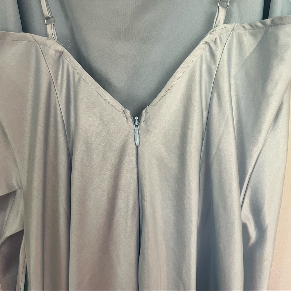 🌸Hey Girl Long Satin Cowl Neck Dress - Picture 5 of 15